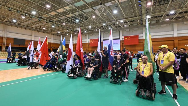 【残疾人体育】2025年硬地滚球世界杯北京站比赛开幕(图2)