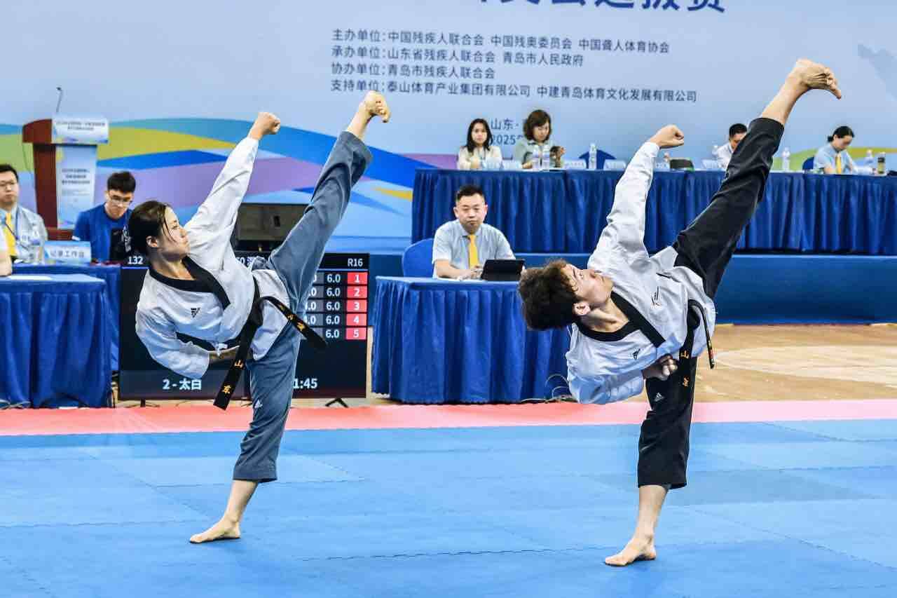 球盟会入口：2025年全国残疾人跆拳道锦标赛在青岛落幕 山东队斩获9金领跑奖牌榜(图2)