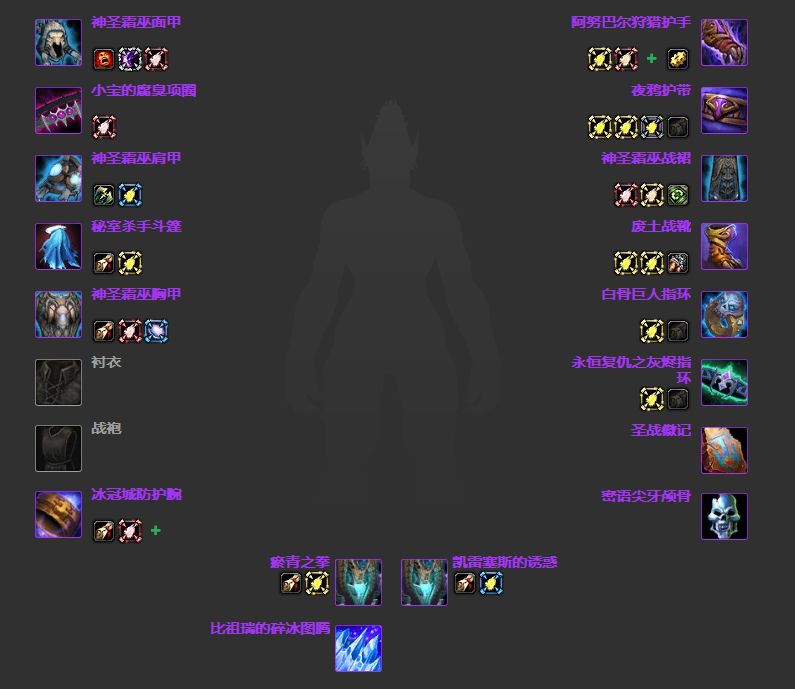 魔兽世界wlkP4增强萨BIS装备宝石附魔推荐