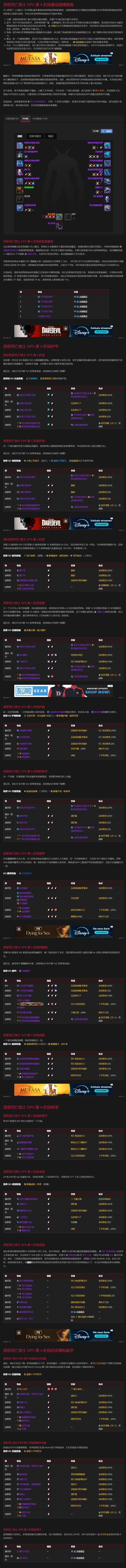 球盟会：邪DK毕业装 BIS装备魔兽世界ICC P4阶段毕业装