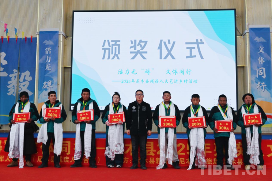 球盟会入口：尼木县举行残疾人文艺进乡村活动(图2)