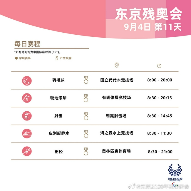 残奥会开始时间
